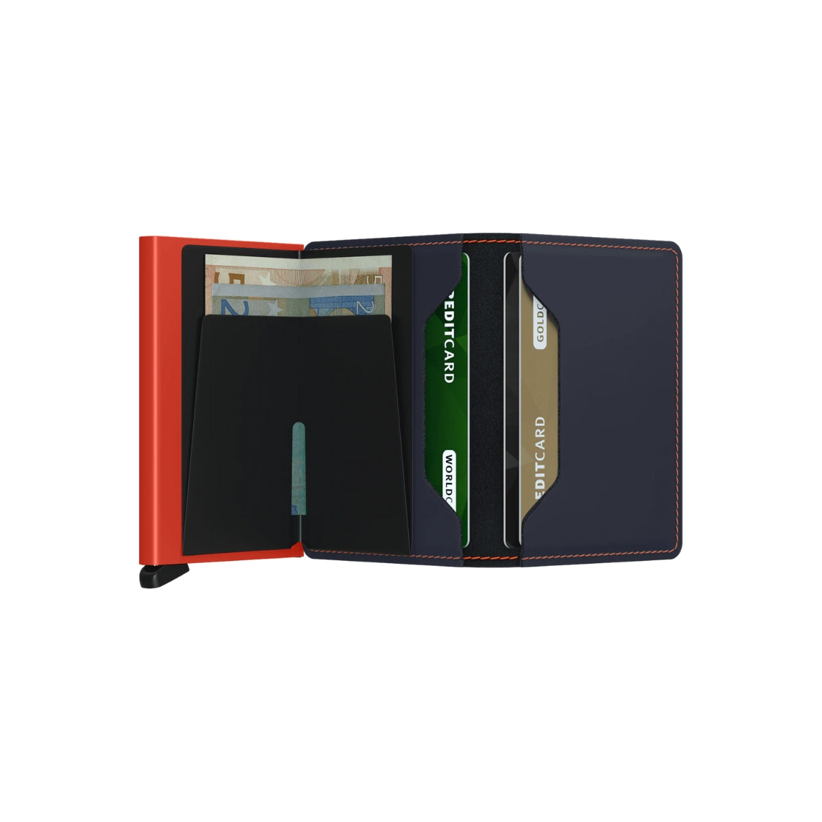 Secrid Slim Wallet Matte in Nightsky/Orange