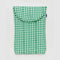 Baggu Puffy Laptop Sleeve 16&quot; in Green Gingham