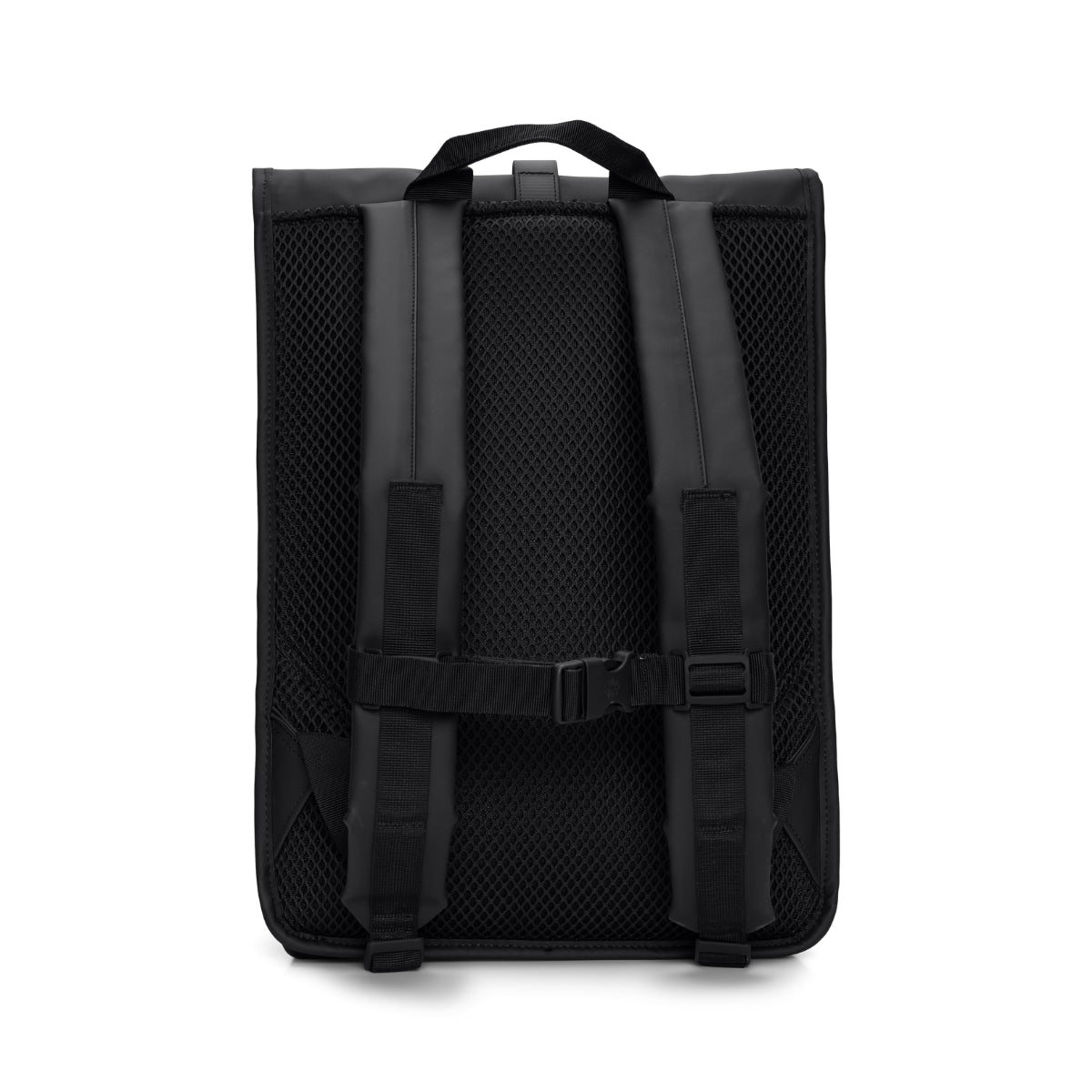 Rains Rolltop Rucksack in Black