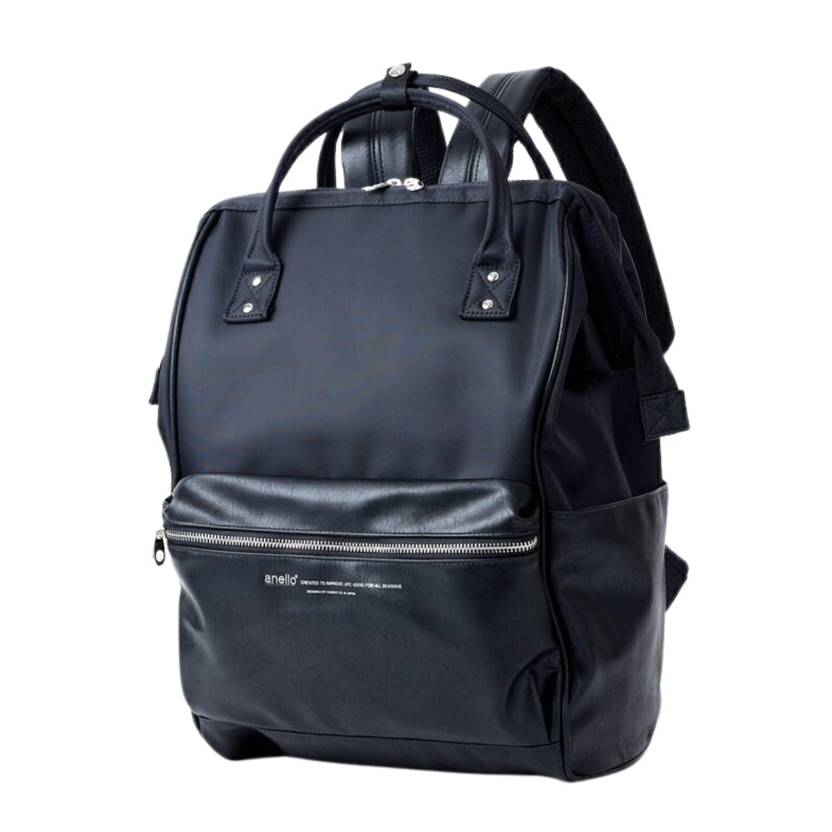 anello backpack leather Grande SPS GUB3014Z with Clasp, Small, A4 Base, Water Repellent, Multi-Storage, Black : Clothing, Shoes & Jewelry AUTHENTIC] Anello Leather Backpack -