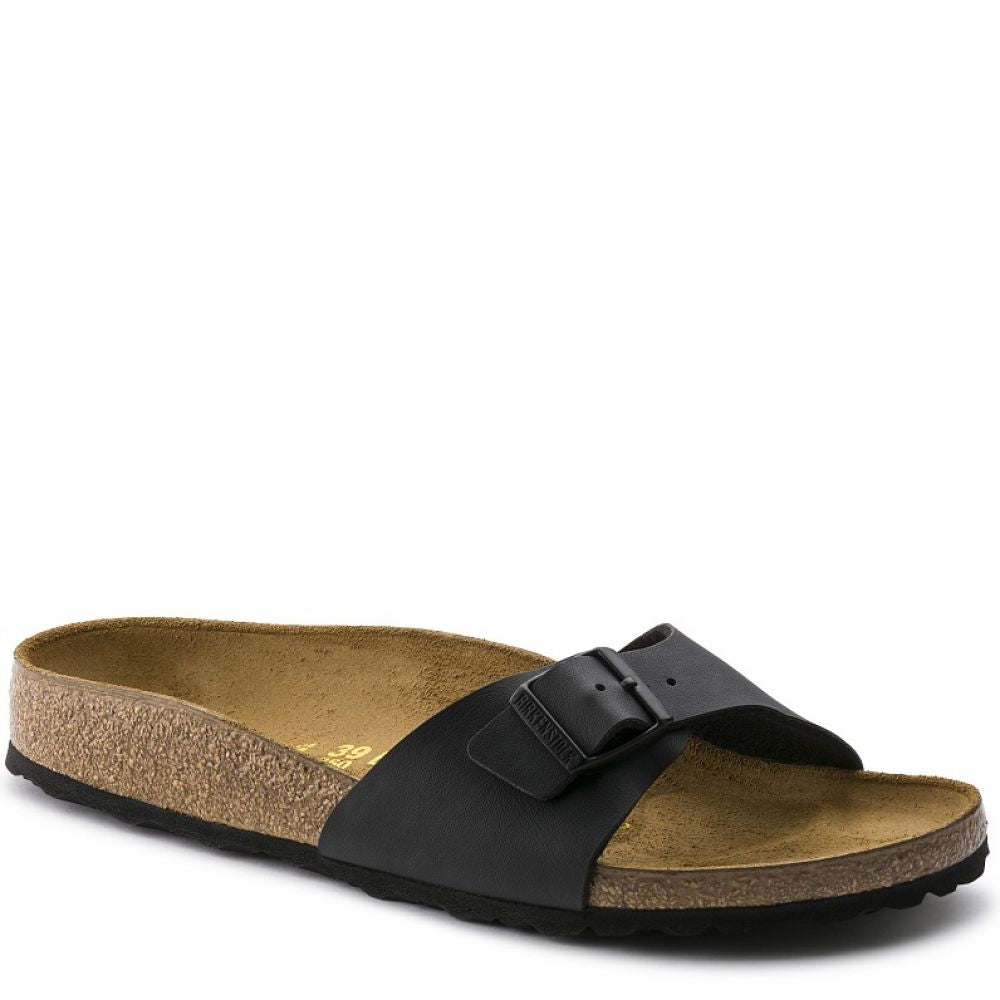 Birkenstock Women&#39;s Madrid Birko-Flor in Black (Narrow Width)