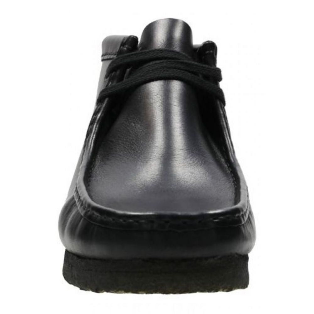 Clarks Men&#39;s Wallabee Boot in Black Leather