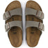 Birkenstock Arizona Birkibuc in Stone - Getoutside Shoes