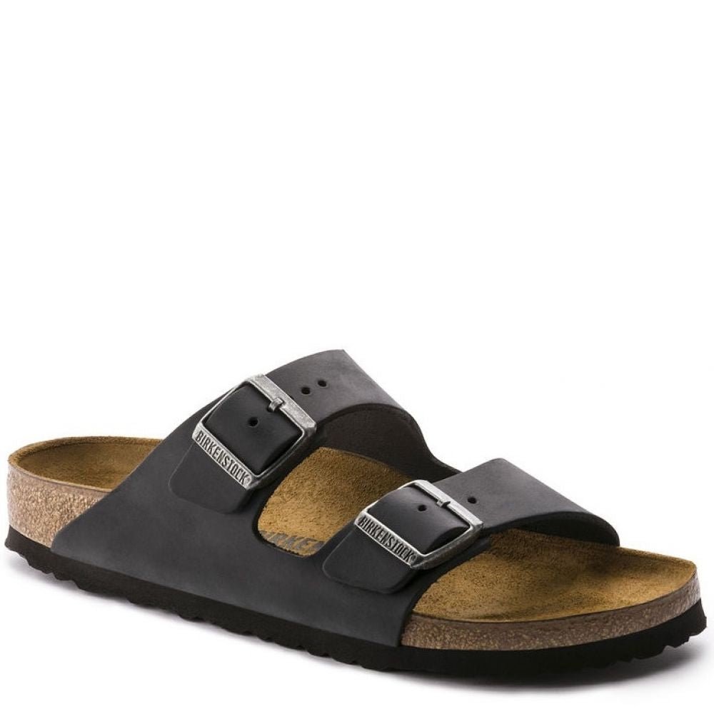 Birkenstock Arizona Oiled Leather in Black - Getoutside Shoes