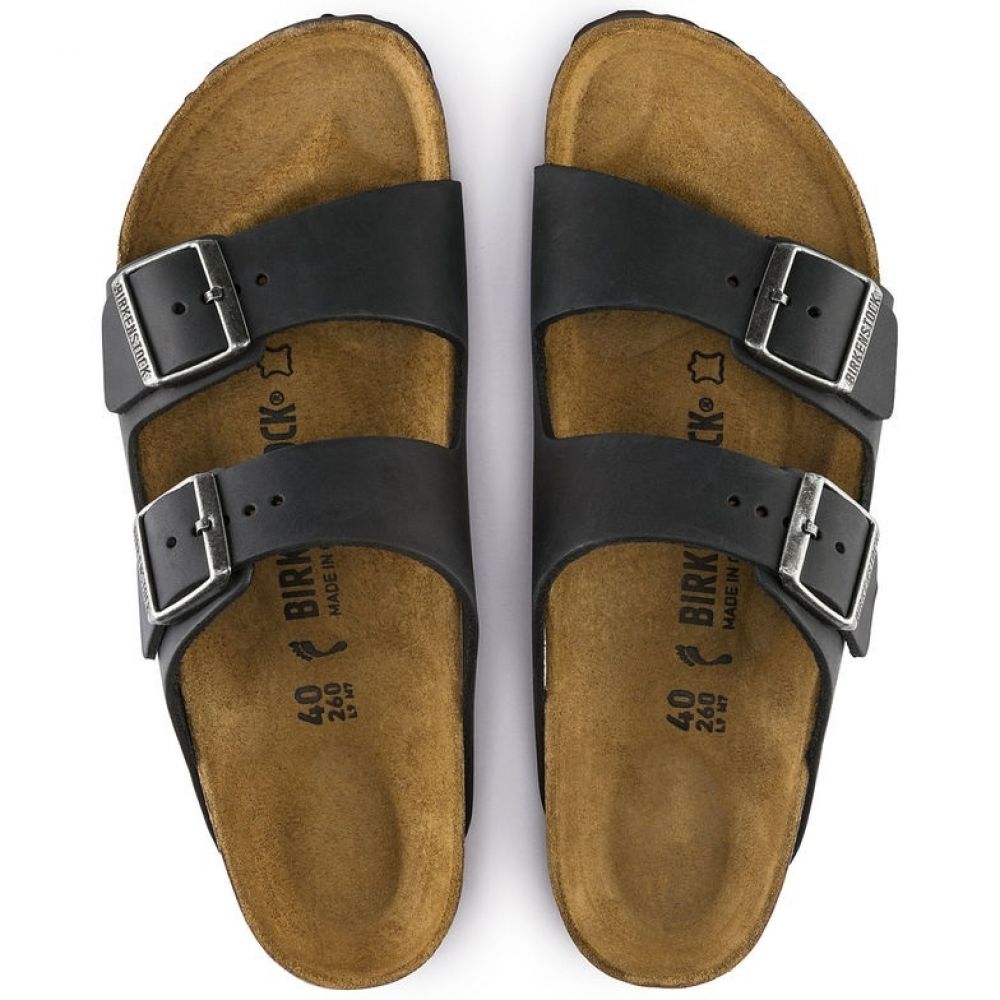 Birkenstock Arizona Oiled Leather in Black - Getoutside Shoes