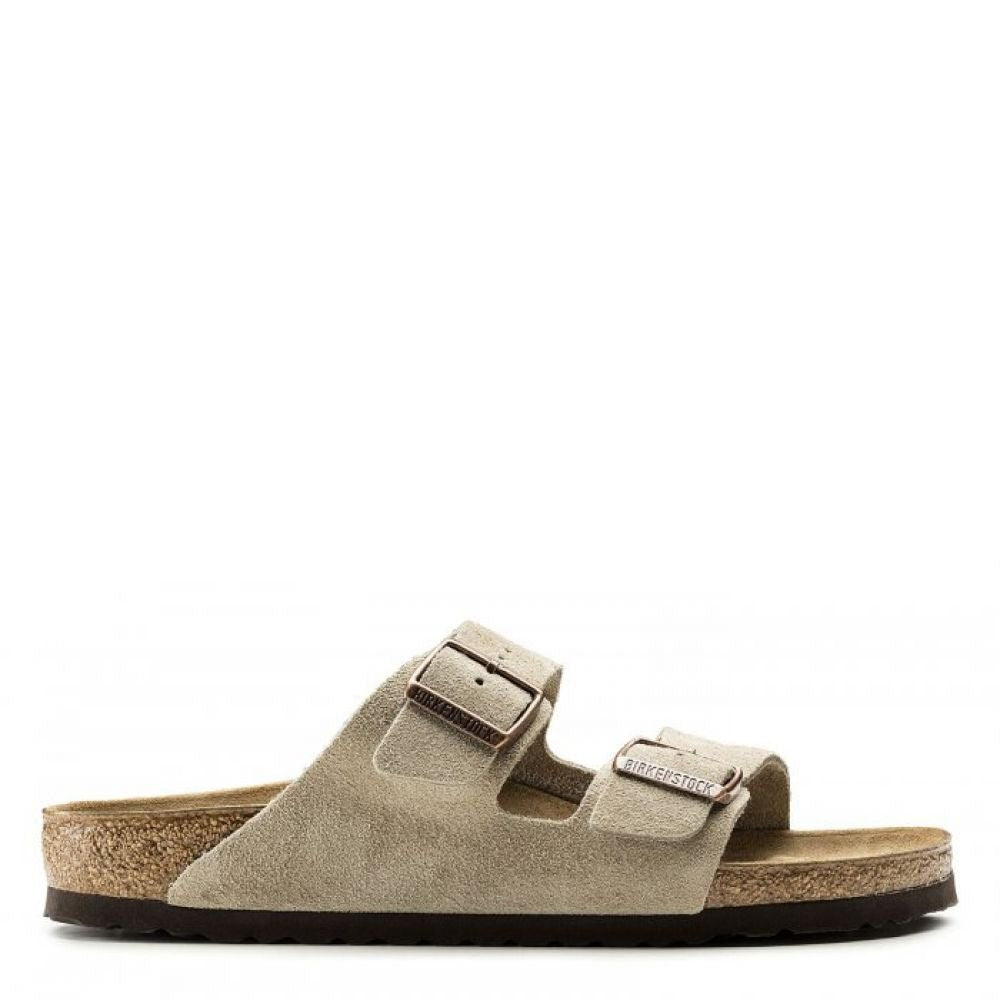 Birkenstock Arizona Suede Leather in Taupe - Getoutside Shoes