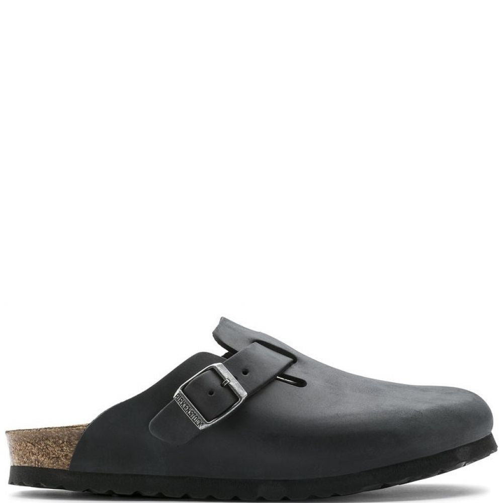 Birkenstock Boston Oiled Leather in Black - Getoutside Shoes