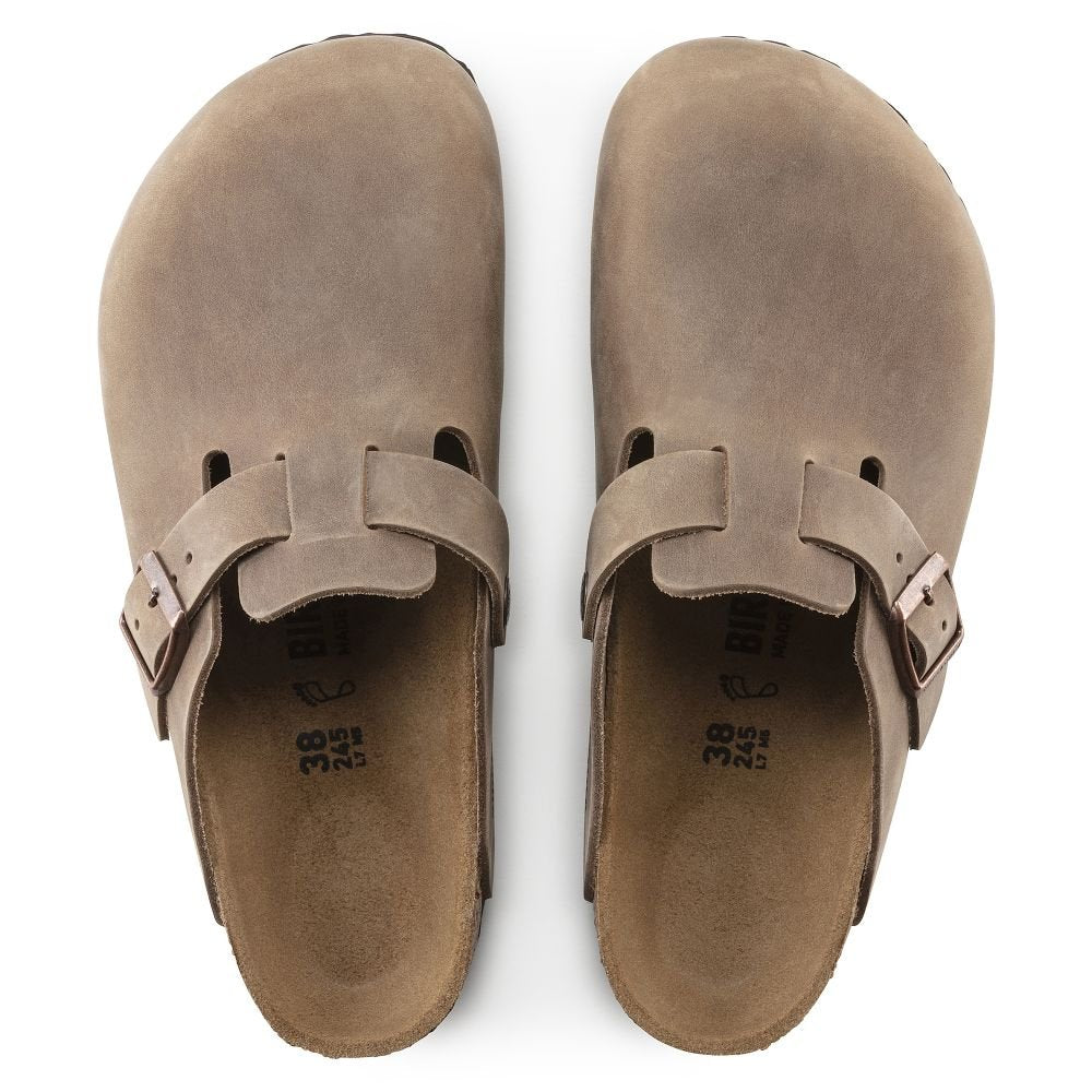 Birkenstock Boston Oiled Leather in Tobacco Brown - Getoutside Shoes