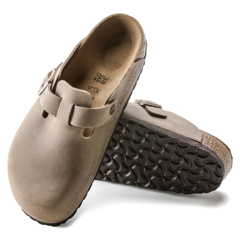 Birkenstock Boston Oiled Leather in Tobacco Brown - Getoutside Shoes