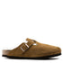 Birkenstock Boston Shearling Suede Leather in Mink - Getoutside Shoes