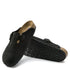 Birkenstock Boston Softbed Suede Leather in Black - Getoutside Shoes