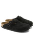 Birkenstock Boston Softbed Suede Leather in Black - Getoutside Shoes
