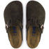 Birkenstock Boston Softbed Suede Leather in Mocha - Getoutside Shoes
