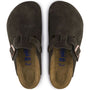 Birkenstock Boston Softbed Suede Leather in Mocha - Getoutside Shoes
