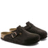 Birkenstock Boston Softbed Suede Leather in Mocha - Getoutside Shoes