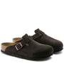 Birkenstock Boston Softbed Suede Leather in Mocha - Getoutside Shoes