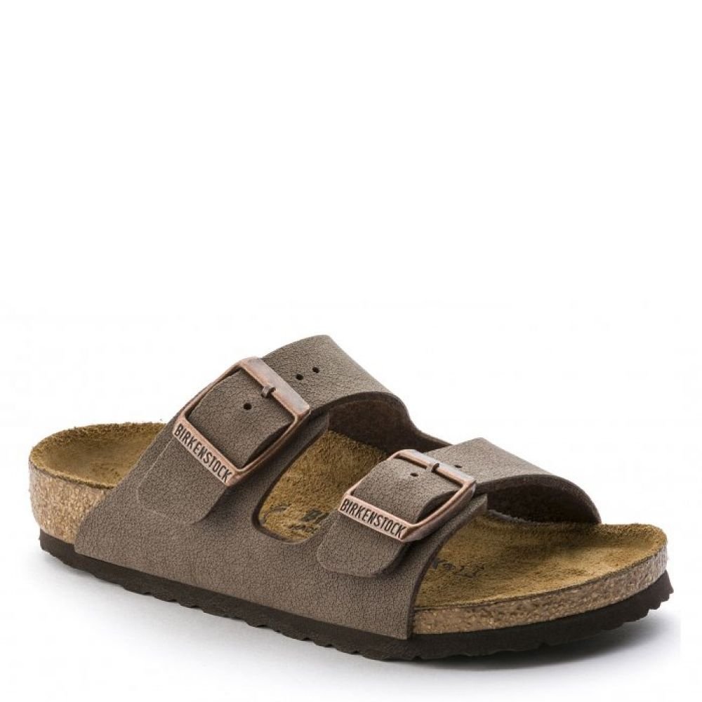 Birkenstock Kids Arizona Birkibuc in Mocha (Narrow Width) - Getoutside Shoes