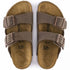 Birkenstock Kids Arizona Birkibuc in Mocha (Narrow Width) - Getoutside Shoes