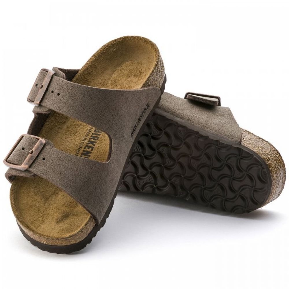 Birkenstock Kids Arizona Birkibuc in Mocha (Narrow Width) - Getoutside Shoes
