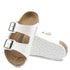 Birkenstock Kids Arizona Birko-Flor in White (Narrow Width) - Getoutside Shoes