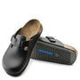 Birkenstock Men's Boston Super Grip in Black - Getoutside Shoes