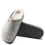 Birkenstock Men's Zermatt Shearling Wool Felt in Light Grey - Getoutside Shoes