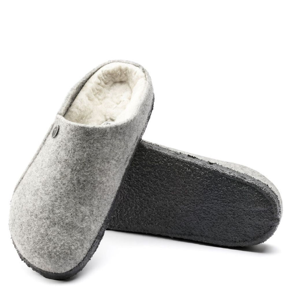 Birkenstock Men's Zermatt Shearling Wool Felt in Light Grey - Getoutside Shoes
