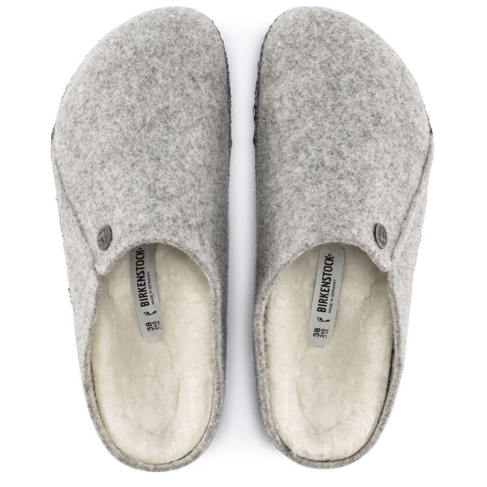 Birkenstock Men's Zermatt Shearling Wool Felt in Light Grey - Getoutside Shoes