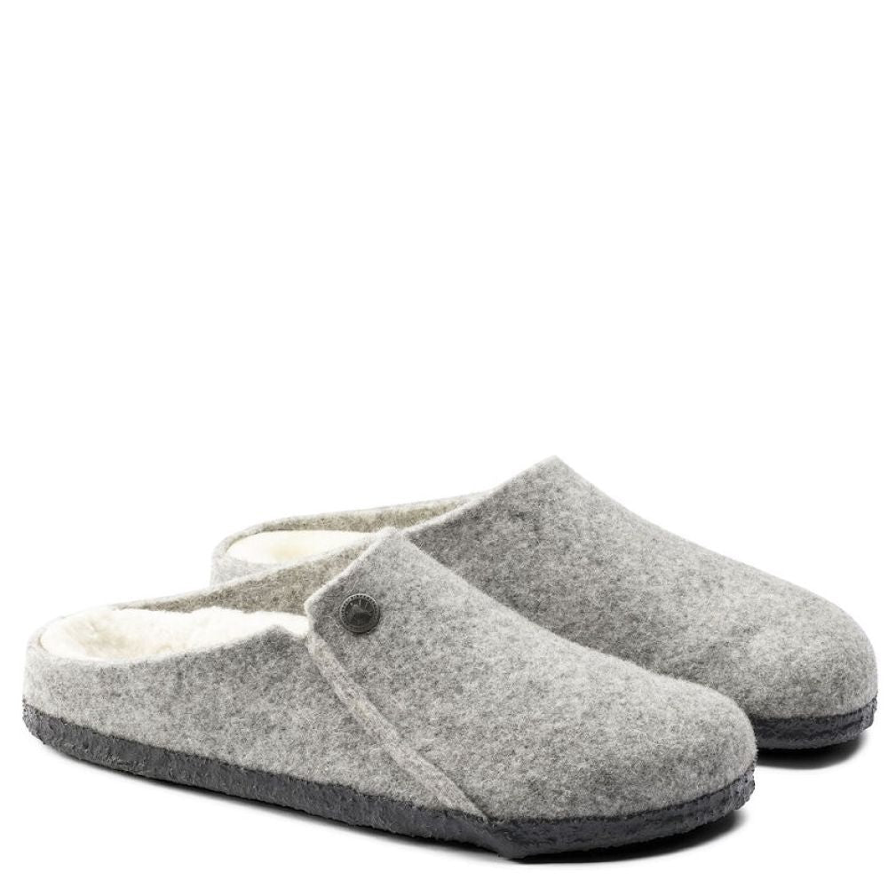 Birkenstock Men's Zermatt Shearling Wool Felt in Light Grey - Getoutside Shoes