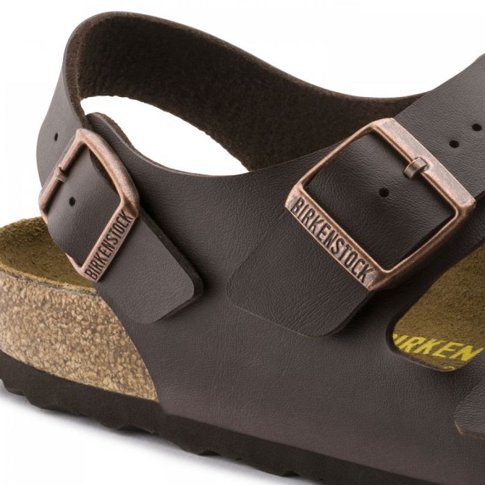 Birkenstock Milano Birko-Flor in Dark Brown - Getoutside Shoes