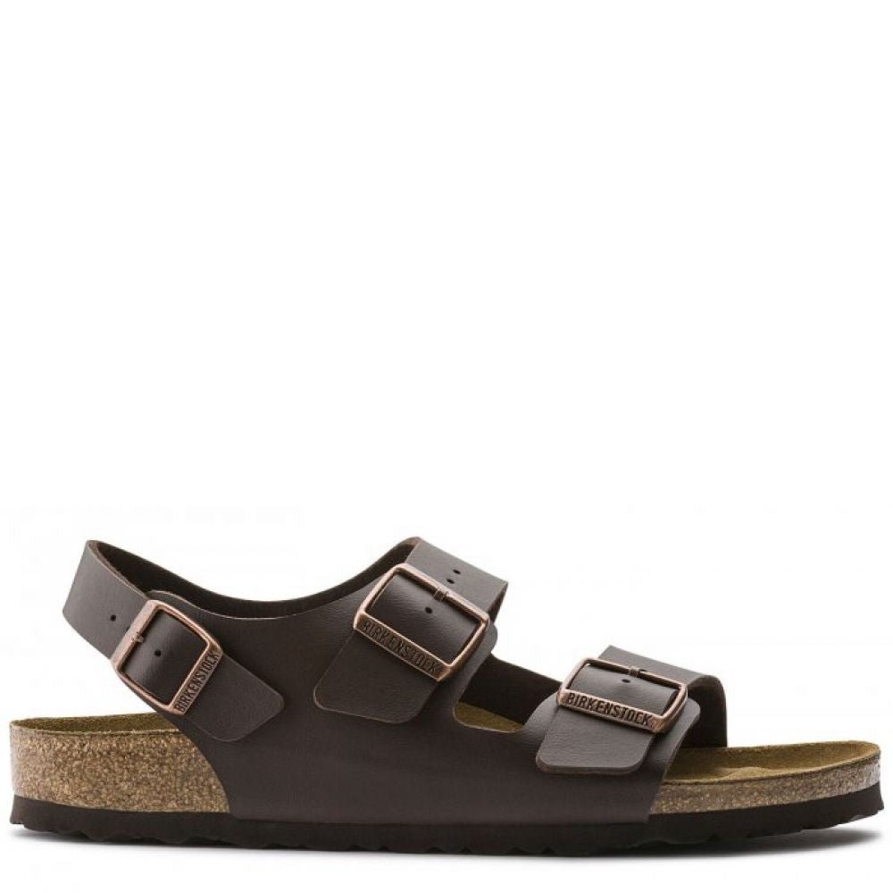 Birkenstock Milano Birko-Flor in Dark Brown - Getoutside Shoes