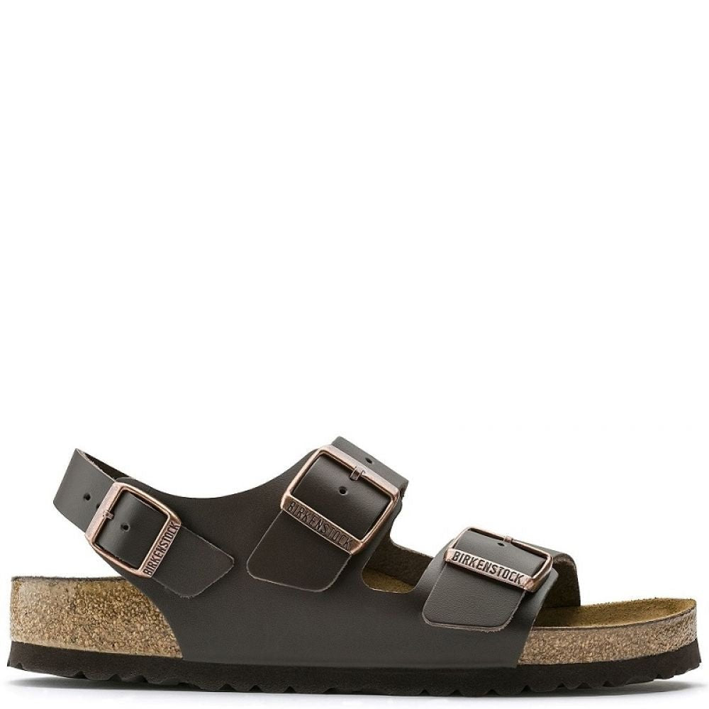 Birkenstock Milano Leather in Dark Brown - Getoutside Shoes