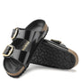 Birkenstock Women's Arizona Big Buckle Natural Leather Patent in High Shine Black - Getoutside Shoes