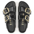 Birkenstock Women's Arizona Big Buckle Natural Leather Patent in High Shine Black - Getoutside Shoes