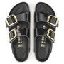 Birkenstock Women's Arizona Big Buckle Natural Leather Patent in High Shine Black - Getoutside Shoes