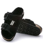 Birkenstock Women's Arizona Shearling in Black - Getoutside Shoes
