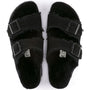 Birkenstock Women's Arizona Shearling in Black - Getoutside Shoes