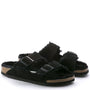 Birkenstock Women's Arizona Shearling in Black - Getoutside Shoes
