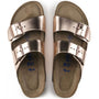 Birkenstock Arizona Softbed Leather in Metallic Copper - Getoutside Shoes