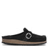 Birkenstock Women's Buckley Suede Leather in Black - Getoutside Shoes