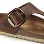 Birkenstock Women's Gizeh Big Buckle Leather in Cognac - Getoutside Shoes