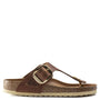 Birkenstock Women's Gizeh Big Buckle Leather in Cognac - Getoutside Shoes