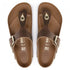 Birkenstock Women's Gizeh Big Buckle Leather in Cognac - Getoutside Shoes