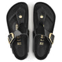 Birkenstock Women's Gizeh Big Buckle Natural Leather Patent in Black - Getoutside Shoes