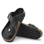 Birkenstock Women's Gizeh Big Buckle Oiled Leather in Black - Getoutside Shoes