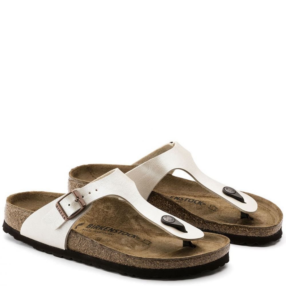 Birkenstock Women's Gizeh Birko-Flor in Graceful Pearl - Getoutside Shoes