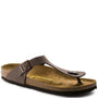 Birkenstock Women's Gizeh Birko-Flor Nubuck in Mocha - Getoutside Shoes