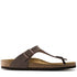 Birkenstock Women's Gizeh Birko-Flor Nubuck in Mocha - Getoutside Shoes