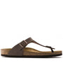 Birkenstock Women's Gizeh Birko-Flor Nubuck in Mocha - Getoutside Shoes