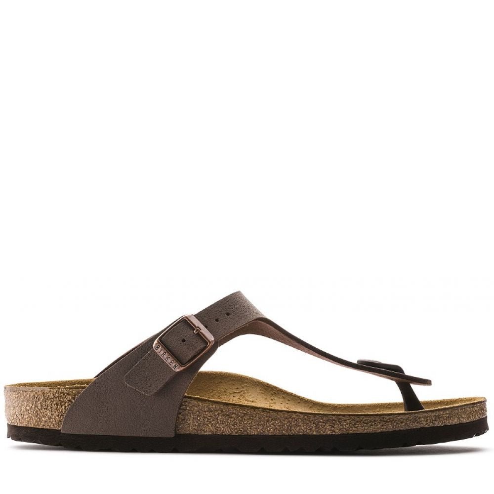 Birkenstock Women's Gizeh Birko-Flor Nubuck in Mocha - Getoutside Shoes